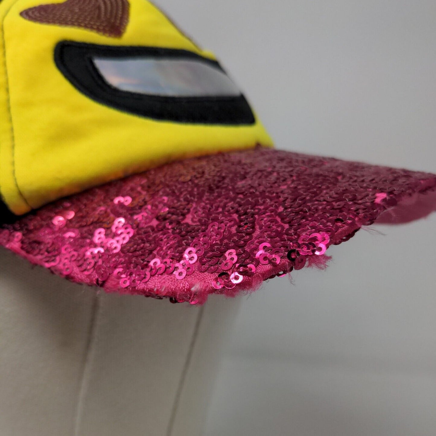 Unbranded Girl's Snapback Mesh Back Hat Multicolor Smiley Face Sparkly