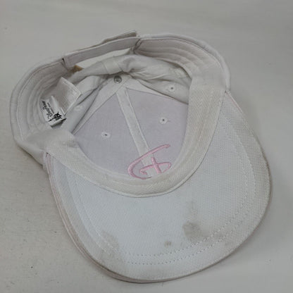 Disney Pink Logo Strapback Hat White Adult Embroidered Adjustable 6 Panel