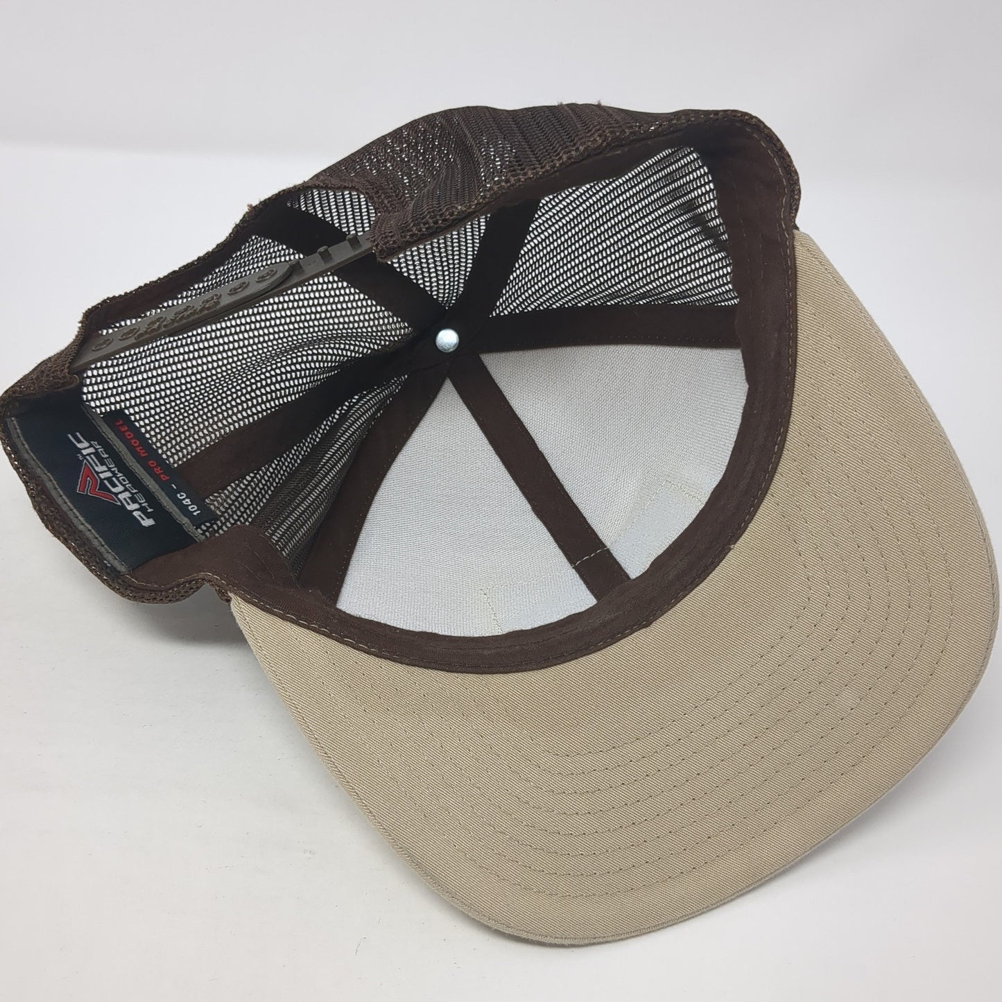 1860 Cattle Co. Patch Snapback Trucker Hat Brown One Size Mesh Back