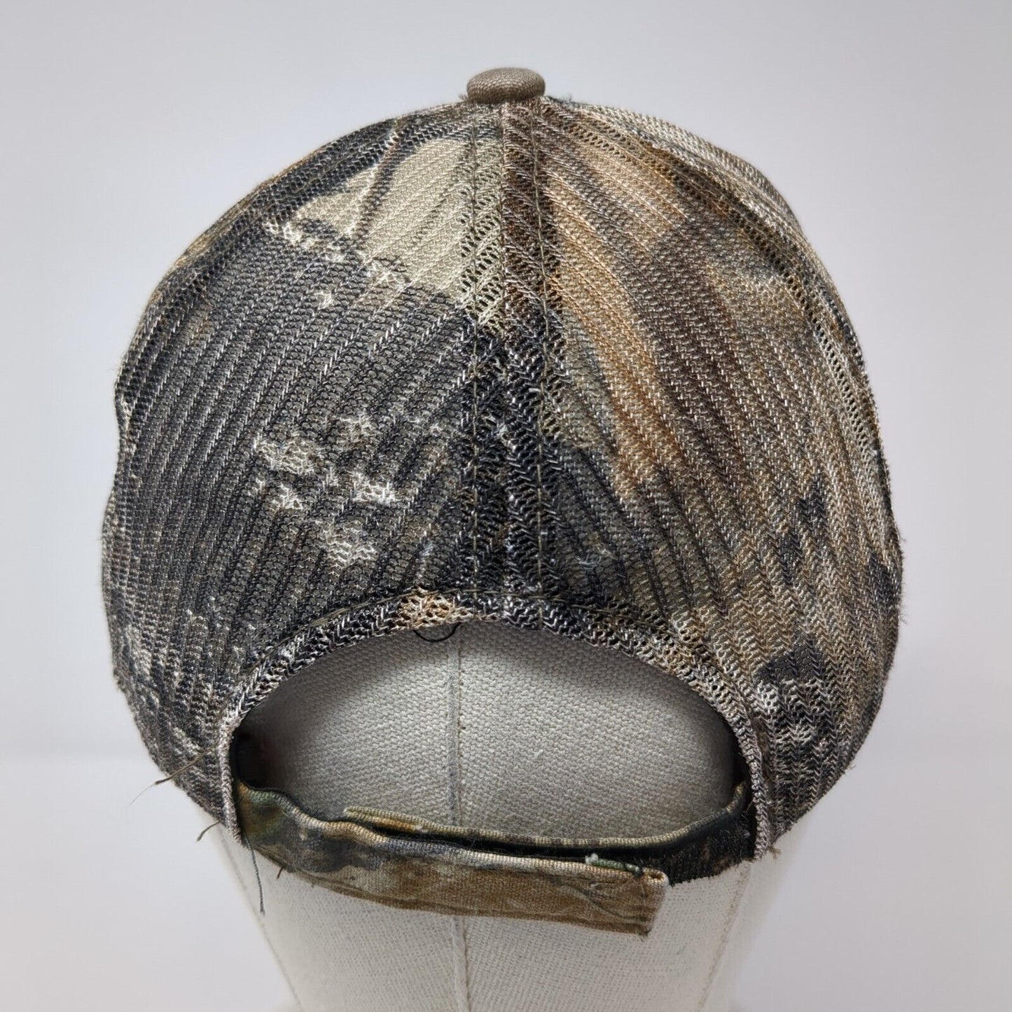 N Strapback Trucker Hat Camouflage OS Adjustable Embroidered Mesh Outdoor Cap