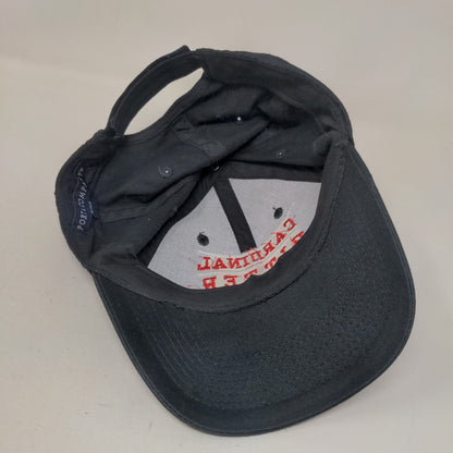 Cardinal Ritter Strapback Hat Black Embroidered School Logo 100% Cotton