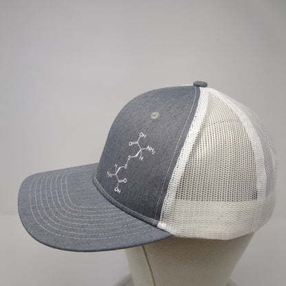 Hearts for Hadley Snapback Trucker Hat Gray One Size Mesh Back Outdoor