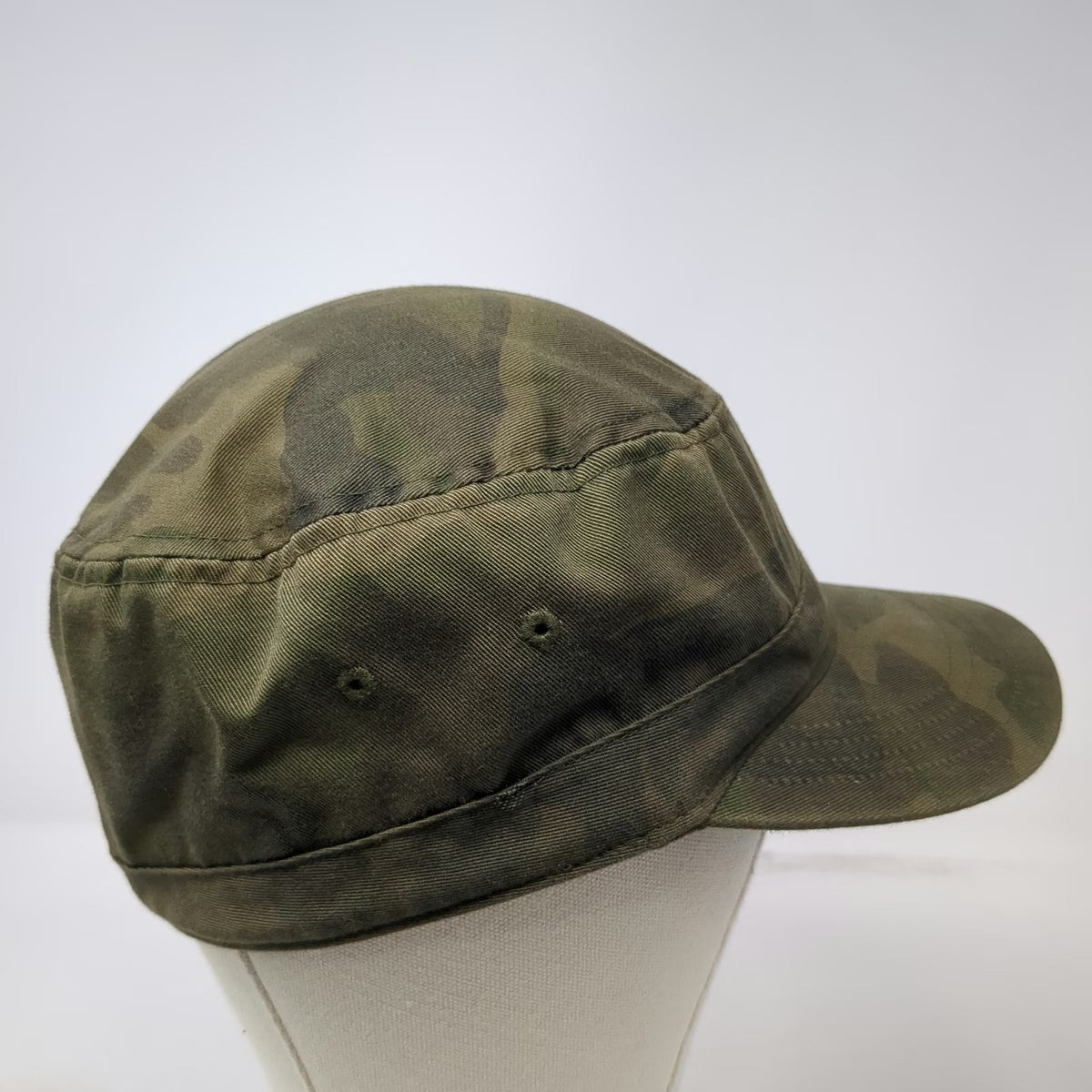 Army Cap Green Woodland Camo Flat Top One Size Hat Military Style Patrol Cadet