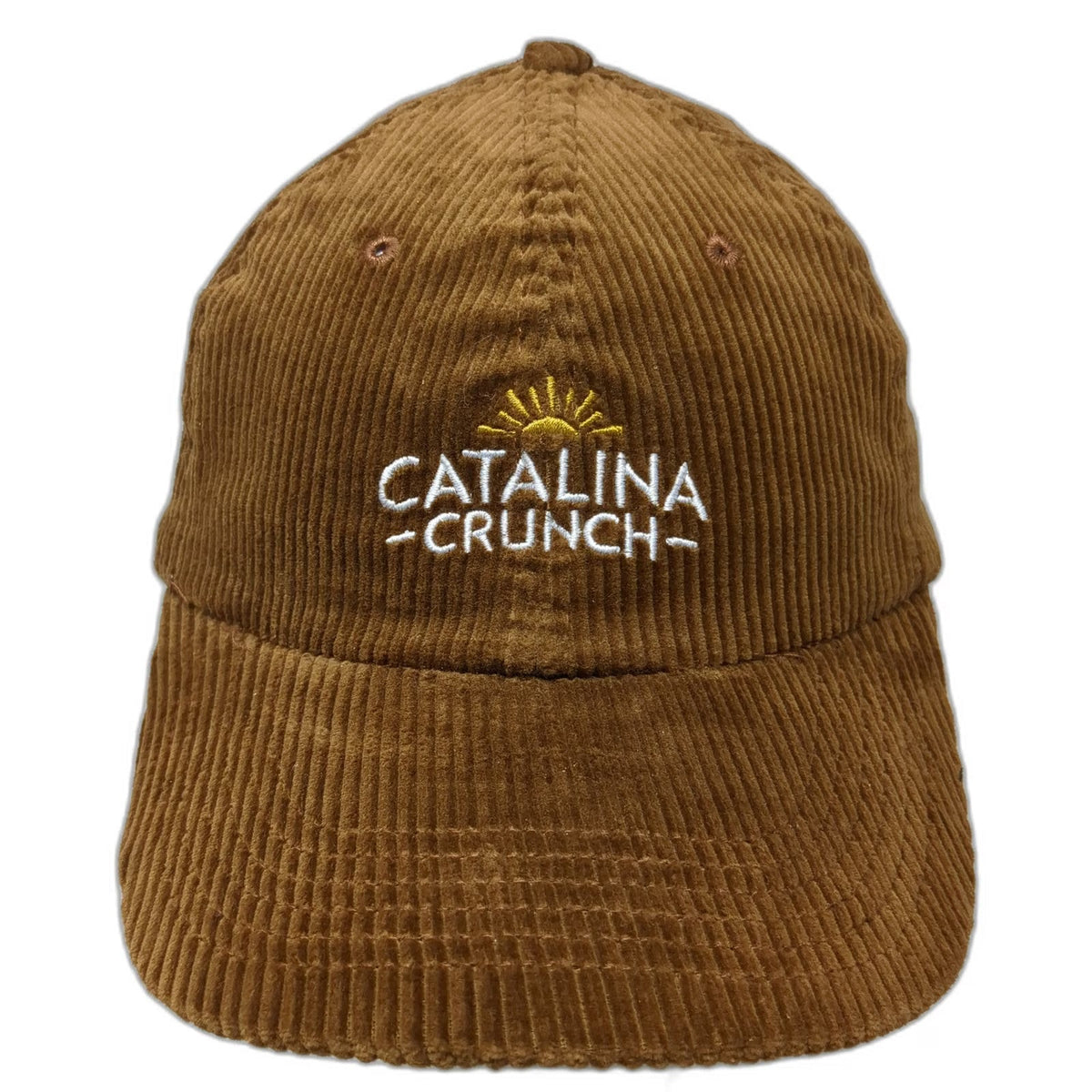 Catalina Crunch Baseball Cap Brown One Size Corduroy Slideback Sun Logo Hat