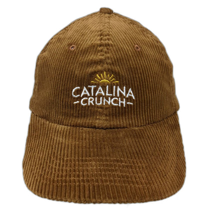 Catalina Crunch Baseball Cap Brown One Size Corduroy Slideback Sun Logo Hat