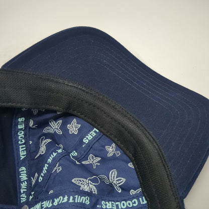 YETI Baseball Cap Blue One Size Strapback Embroidered Built for the Wild Hat