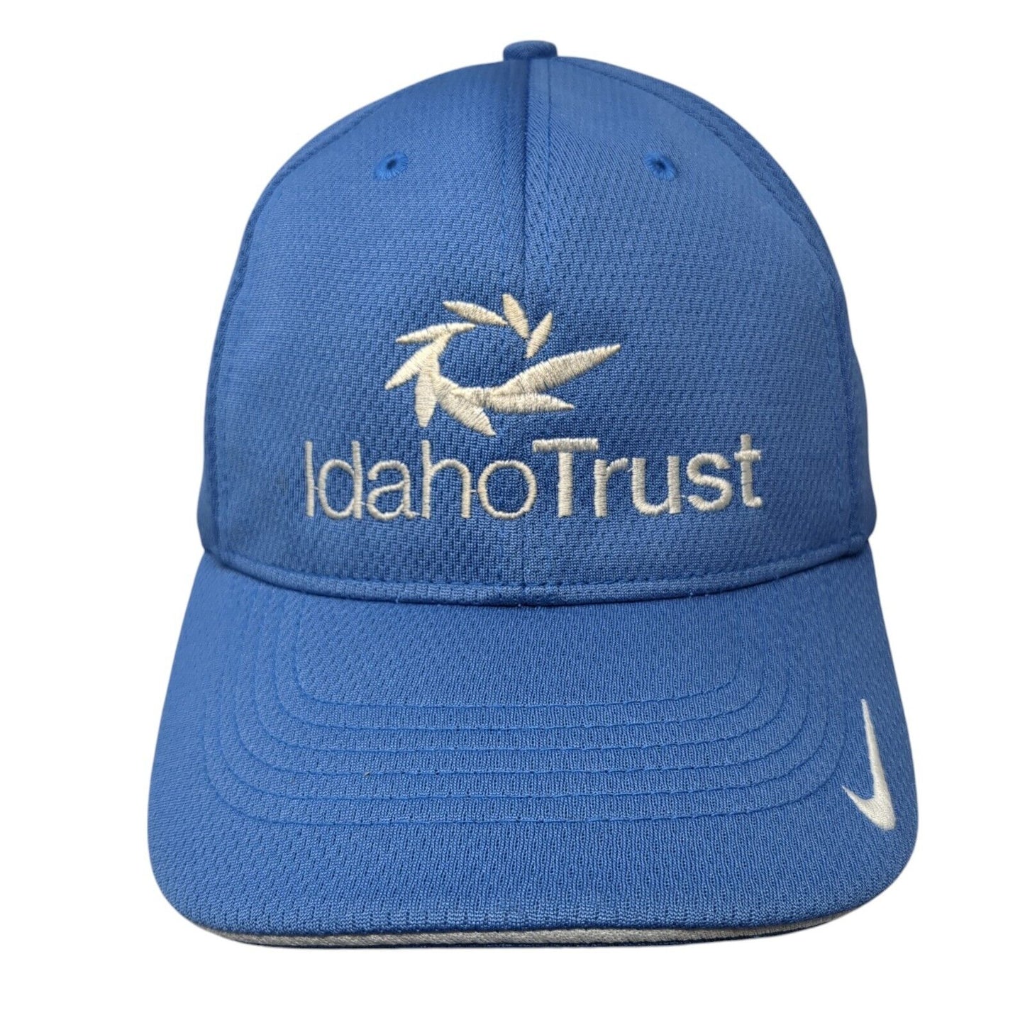 Idaho Trust Fitted Golf Hat Blue M/L Embroidered Vented Holes 6 Panel Nike