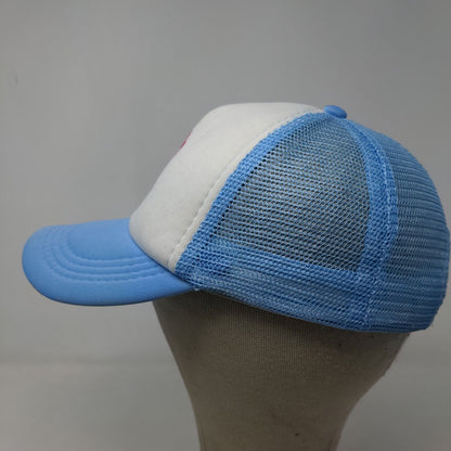 Unbranded Men's Snapback Mesh Back Hat Blue White Flamingo Print Adjustable