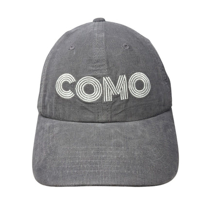 Como Slideback Hat Gray One Size Corduroy Top of the World 6 Panel