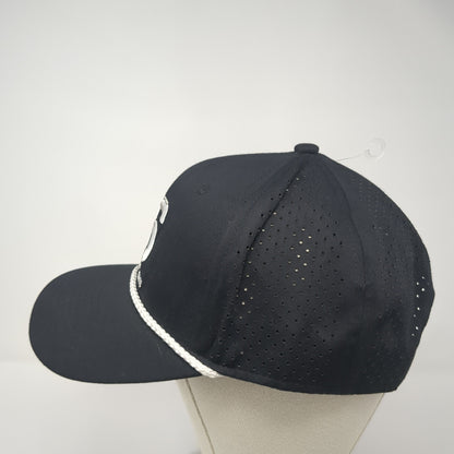 E6 Racing Components Trucker Hat Black One Size Adjustable Embroidered Rope