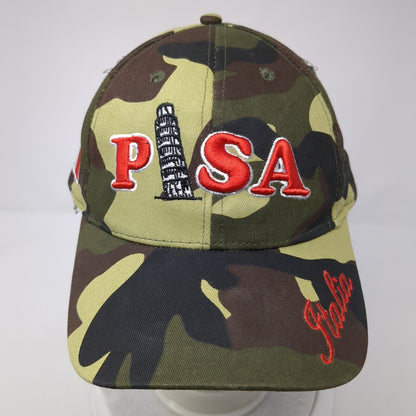 Pisa Italia Strapback Hat Camouflage 58cm Adjustable Embroidered