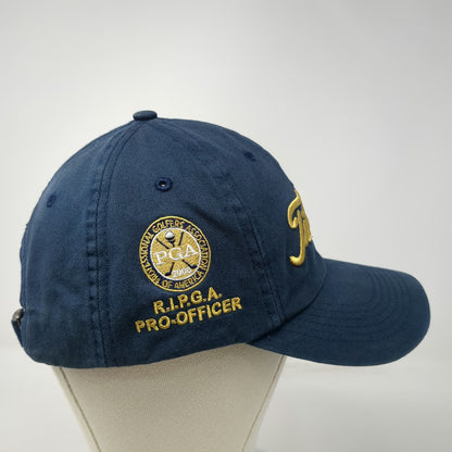 Titleist Baseball Cap Blue One Size PGA 2006 Pro-Officer Gold Embroidery Hat