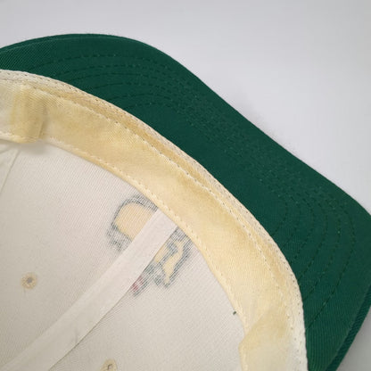 American Needle Masters Baseball Cap White Green One Size Leather Strap Hat
