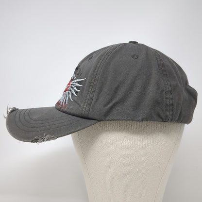 Hard Rock Cafe Phoenix Rockstar Wings Embroidered Gray Baseball Cap Hat One Size