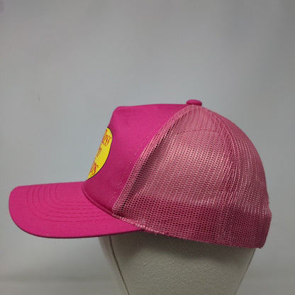 Bass Pro Shops Gone Fishing Snapback Mesh Back Trucker Hat Pink OSFM