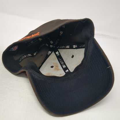 Cleveland Browns NFL New Era Cap Brown XL 39THIRTY Stretch Fit Curved Brim Hat