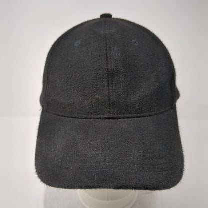 D&Y Strapback Hat Black OSFM Adjustable Solid 6 Panel Vent Holes