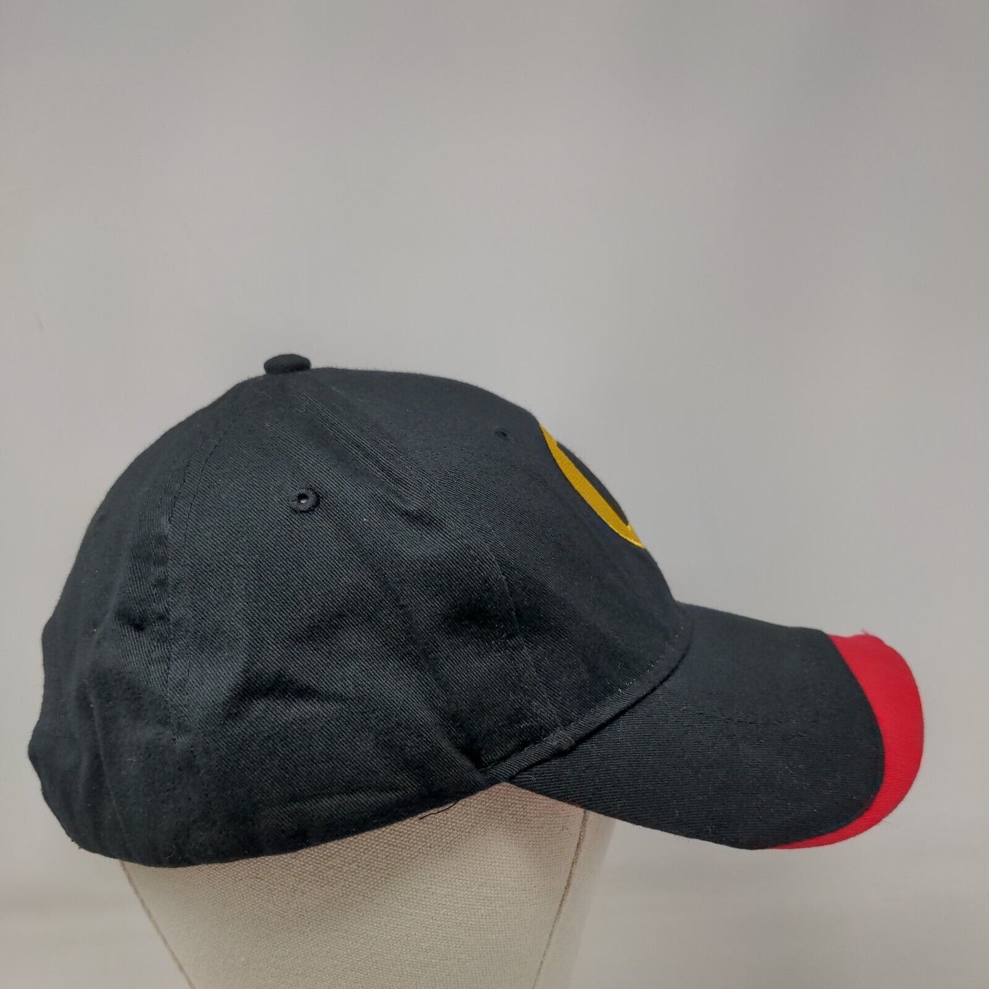 Letter Q Strapback Hat Black One Size Embroidered 6 Panel Cap America