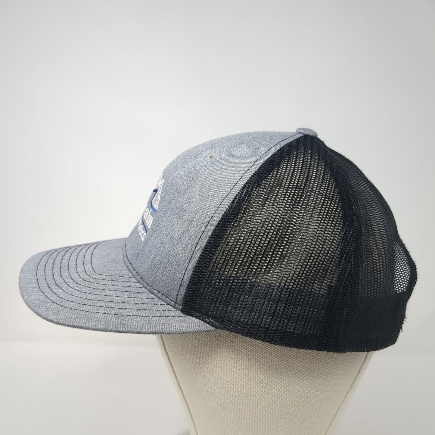 Mountain Waterworks Snapback Trucker Hat Gray One Size Mesh Back 6 Panel