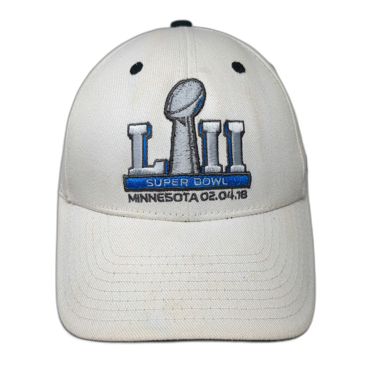 '47 NFL Super Bowl LII Minnesota White Hat One Size Adjustable Strap Embroidered