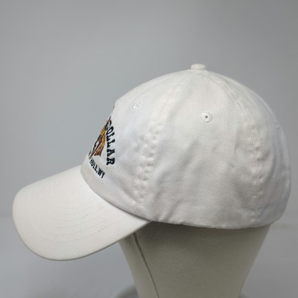 HeadShot Million Dollar Cowboy Bar Jackson Hole White One Size Baseball Cap Hat