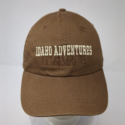 Idaho Adventures Raft Slideback Hat Brown OSFA Adjustable Embroidered