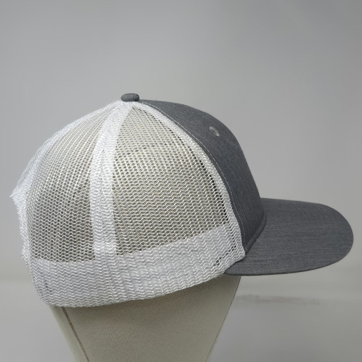 AMG Trucker Hat Gray One Size D&B Supply Shield Logo Snapback Mesh Back Outdoor