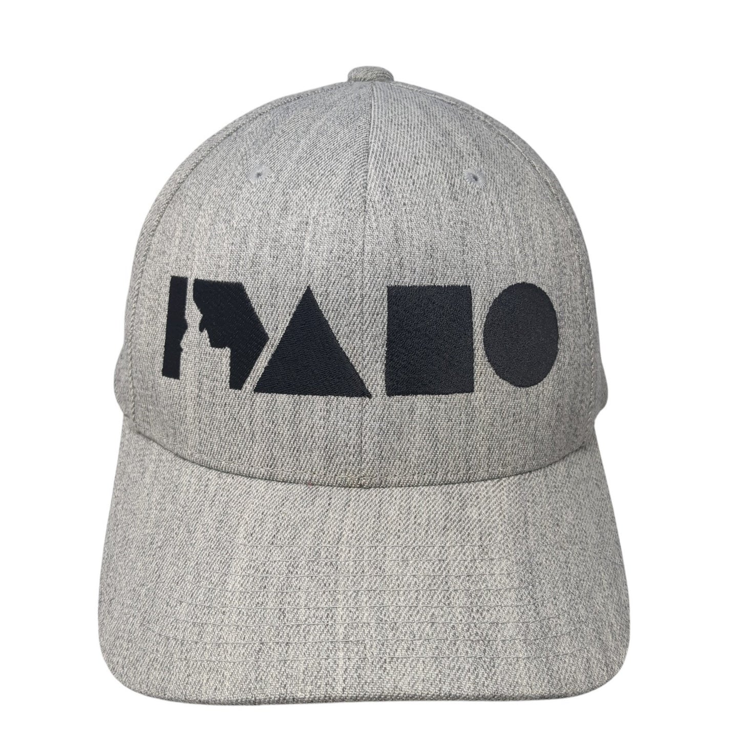 Idaho Spell Out Fitted Hat Gray XL Embroidered Stretch Flexfit Yupoong