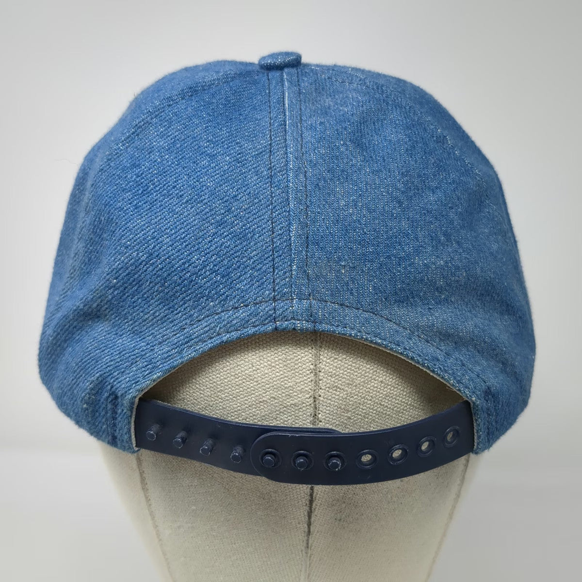 Omnico EACO Baseball Cap Blue OSFM Denim Snapback Made in USA Hat Embroidered