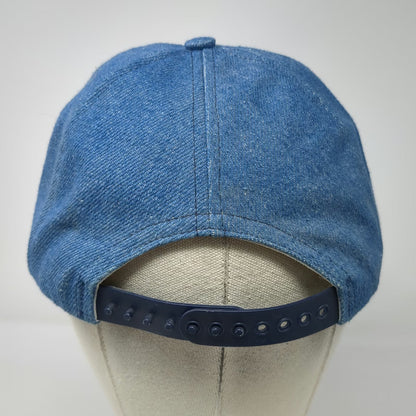 Omnico EACO Baseball Cap Blue OSFM Denim Snapback Made in USA Hat Embroidered