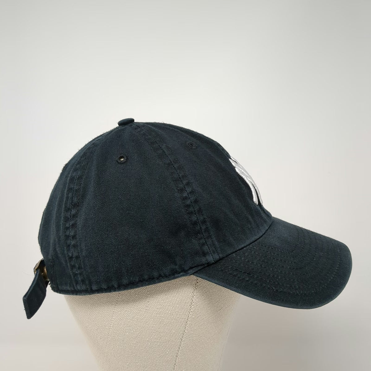 '47 New York Yankees MLB Black One Size Baseball Cap Slideback Hat Curved Brim
