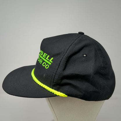 Sportcap 5 Panel Black Campbell Tractor Co Rope Snapback Green Hat Vintage