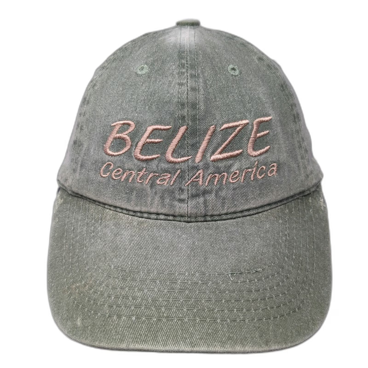 Belize Central America Hat Green Baseball Cap One Size Slideback Adjustable
