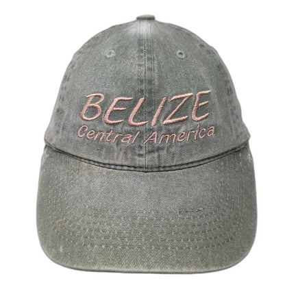 Belize Central America Hat Green Baseball Cap One Size Slideback Adjustable