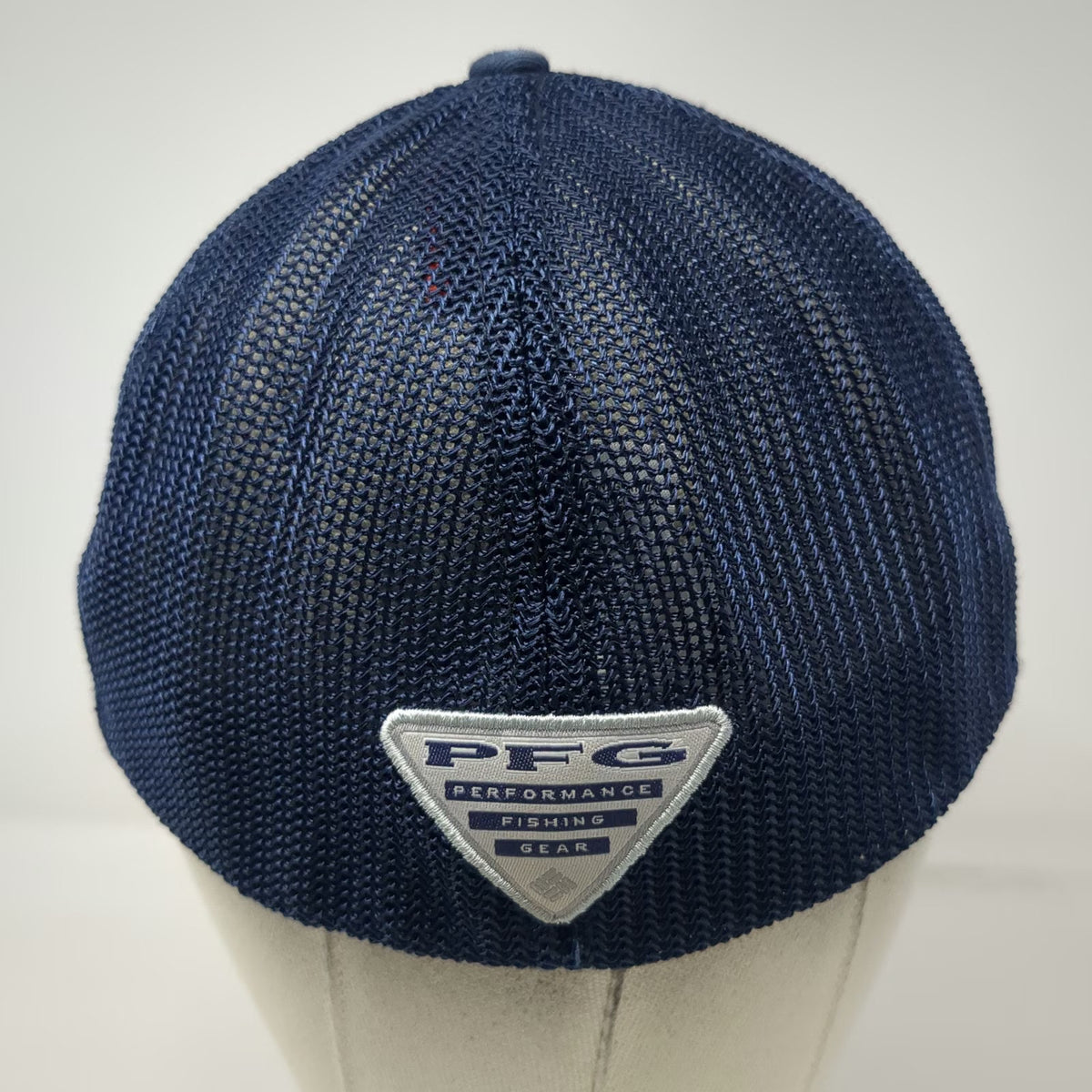 Columbia Baseball Cap Blue XL Mesh Back Performance Fish American Flag PFG hat