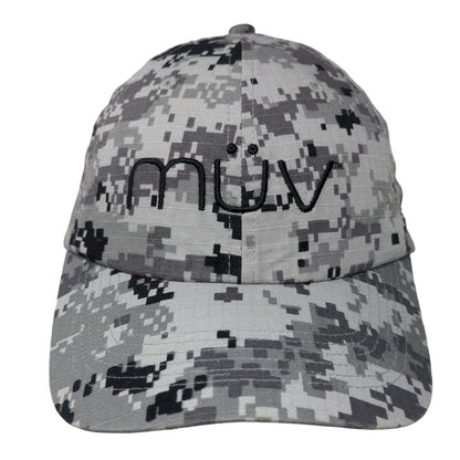 MUV Strapback Hat Gray Camoflage OSFA Adjustable Embroidered Port Authority