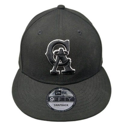 New Era California Angels MLB Snapback Hat Black Halo Logo Gray Underbrim