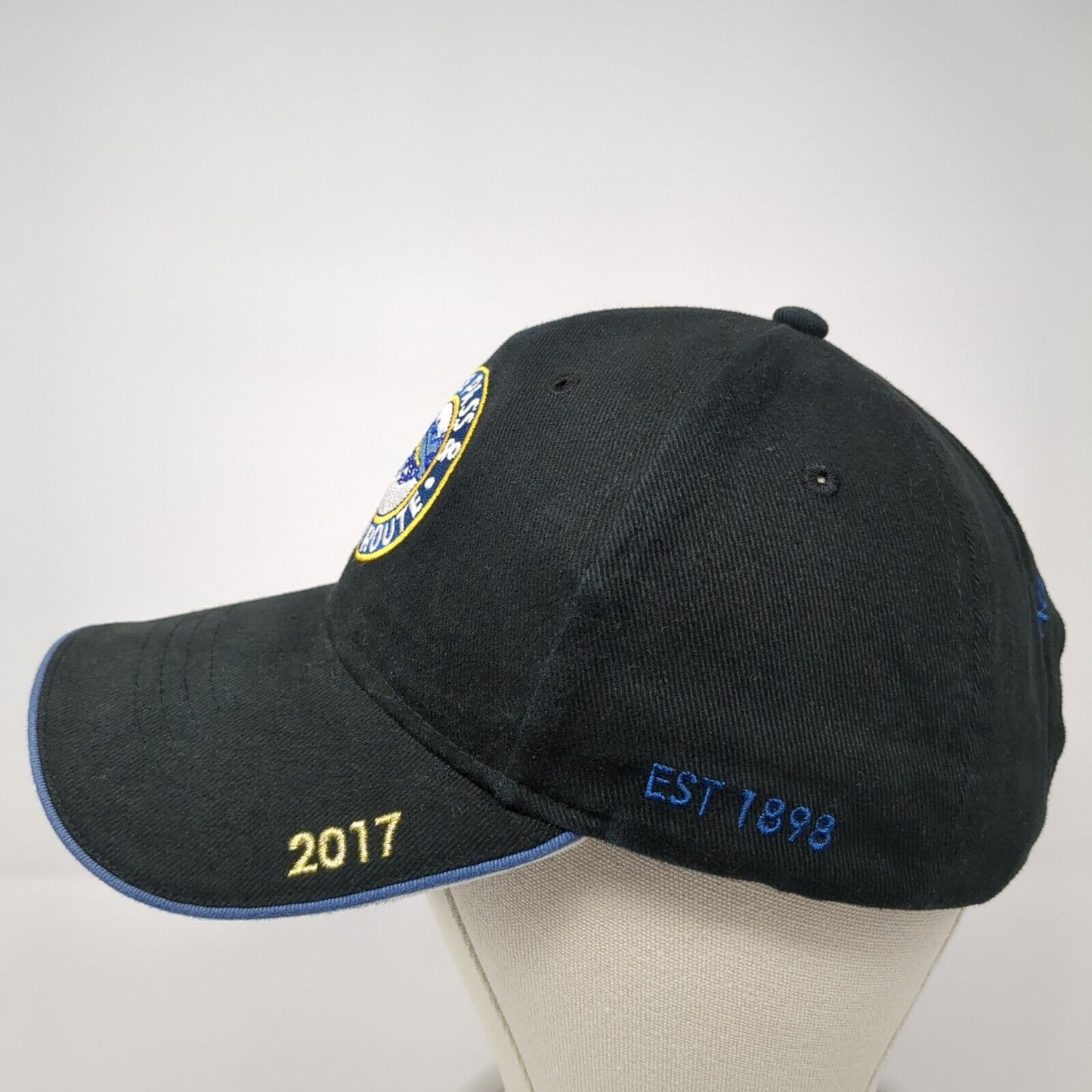 White Pass & Yukon Route Strapback Hat Black One Size Skagway Alaska