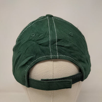 Captivating Headwear Men's Strapback Hat Green Embroidered Spartans Logo Cotton