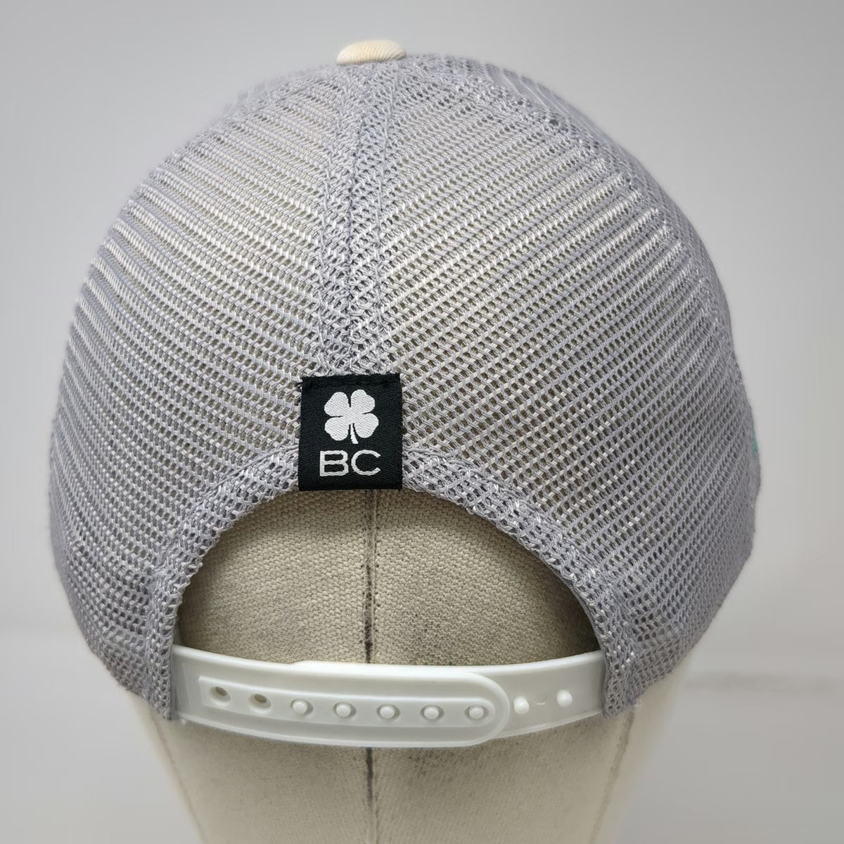 Black Clover Trucker Hat Gray White One Size Bingham Healthcare Live Lucky