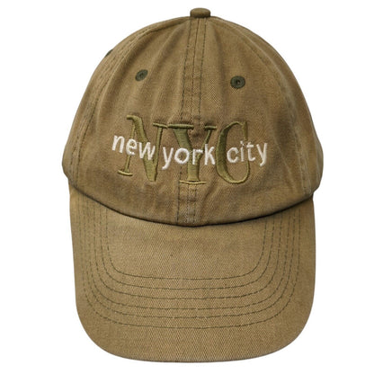 NYC New York City Slideback Hat Brown One Size Adjustable Embroidered Danelley