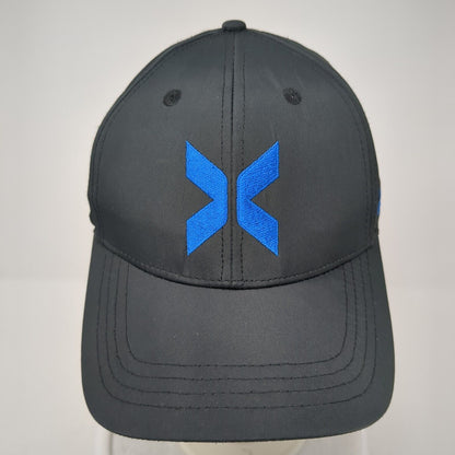 Xchange Snapback Hat Black One Size Adjustable Embroidered Laser Cut