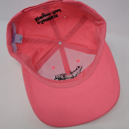 I Lost My Sturginity Strapback Hat Pink One Size Solid Port & Company