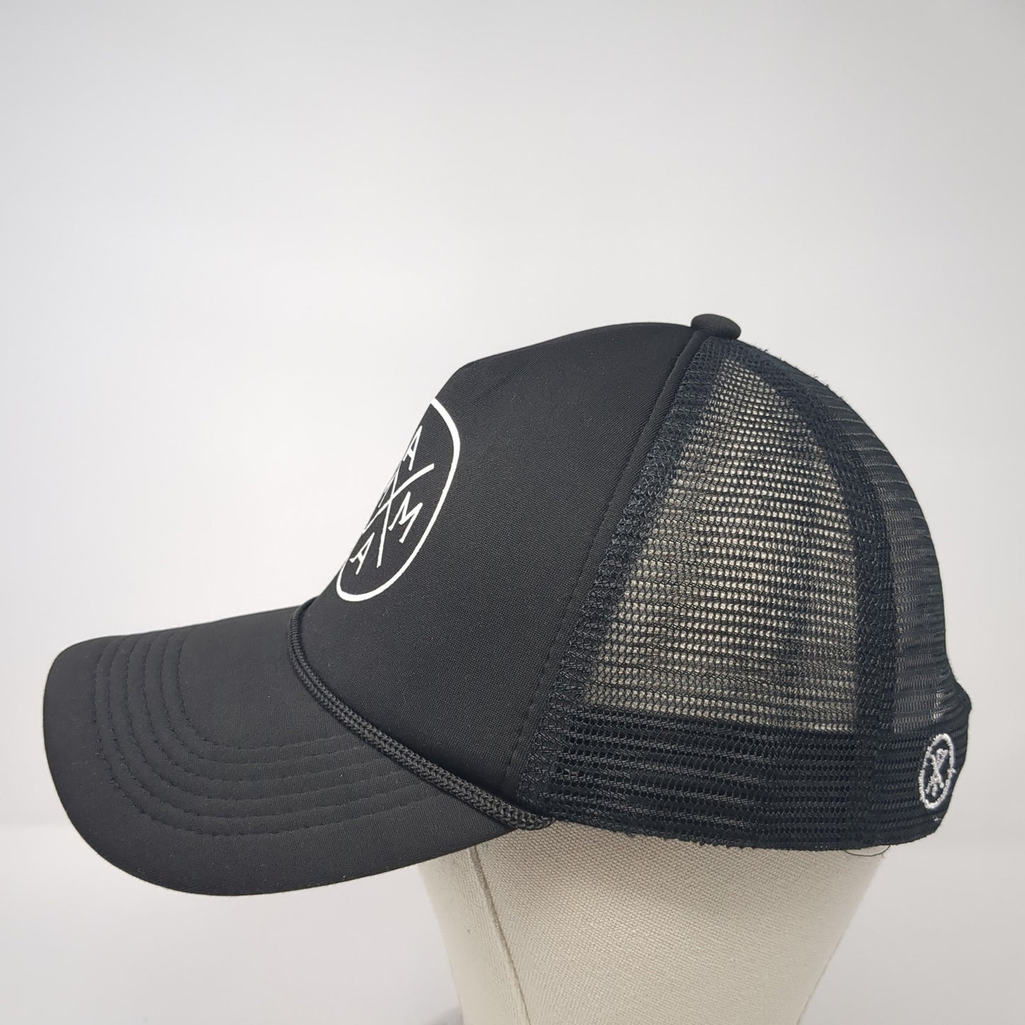 Mama Snapback Trucker Hat Black One Size Adjustable Mesh Back Tiny Trucker Co.
