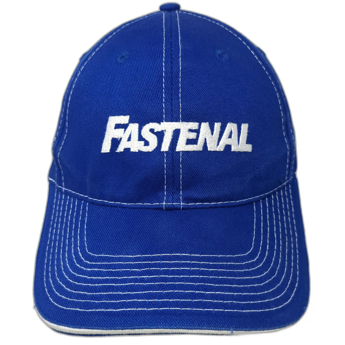 Fastenal Baseball Cap Blue One Size Contrast Stitch Sandwich Brim Logo Hat