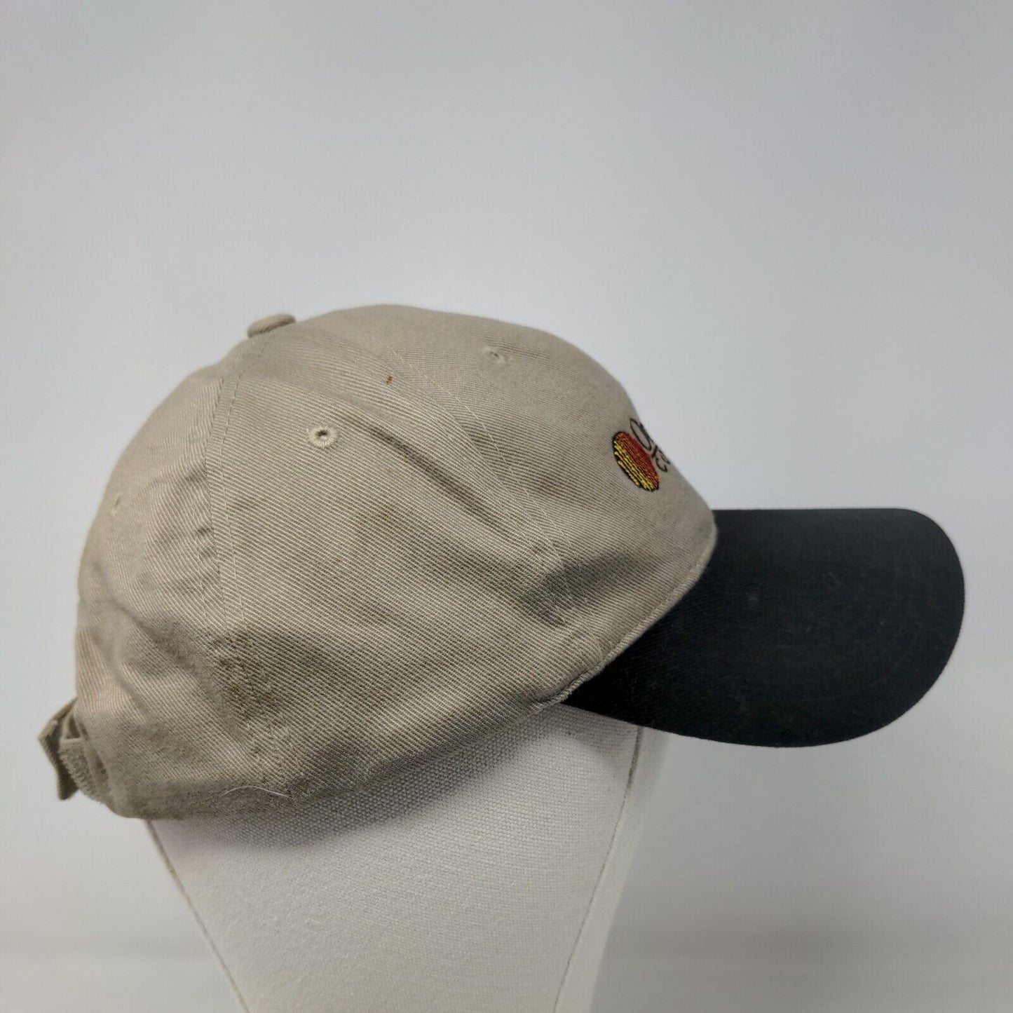 Omni-Source Corporation Men's Strapback Hat Tan Embroidered Logo Cotton