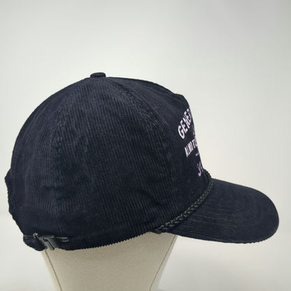 Otto 5 Panel Black Hat One Size Corduroy Rope Almota Elevator Graphic Cotton Cap