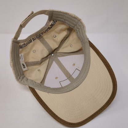 CAT Western State Equipment Strapback Hat Tan OS Adjustable Embroidered Cotton