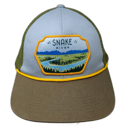 Sendero Provisions Co. Trucker Hat Blue One Size Snake River Wyoming Mesh Rope