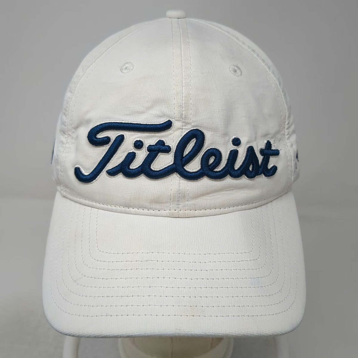 Titleist Baseball Cap White One Size Pro V1 FJ Logo Embroidered Slideback Hat